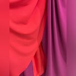 Trina Turk  Vivid Viola Etta Front Twist Dress Medium Color Block Cocktail Party Photo 5