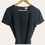 J.Crew Black Short Sleeve Belted Suiting Dress Size 8 Photo 8