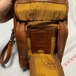 Vintage LAND Leather Crossbody Bag With Multiple Compartments & Adjustable Strap Brown Photo 3