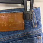 Mini skirt Distressed Denim Button Front Small Embellished Pockets Blue Size XS Photo 6