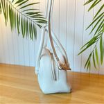 Anthropologie  White Mini Top Handle Crossbody Bag – Gold Hardware Photo 5