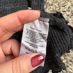 Anthropologie  T.la Lettuce Edge Heather Charcoal Ribbed Mock Neck Top Size Small Photo 4