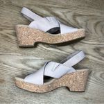 Clarks  Giselle Dove Womens Cork Buckle Sand Nubuck Slingback Sandals Size 8.5 Photo 7