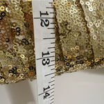 Kate Kasin Bright Gold Sequin Maxi Gown XS Elegant Formal Evening Dress Deep V Photo 12