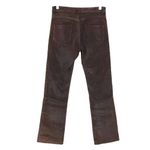 ALEXANDER Leather Bootcut Pants Italy Size 40 (8) Brown Photo 2