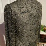 JMD New York Vintage Embellished Beaded Sheer Cardigan Cover Crop Duster See Through Blazer Formal Evening Blouse bolero shrug Black Photo 5