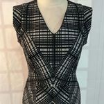 Reiss Nadine checkered black white sheath dress size 10 Photo 2