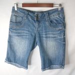 Mudd 9 32x11 Dark Wash Jeans Long Shorts Juniors Photo 0