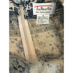 Talbots  Vintage Blue Floral Skirt Size 8 Striped 100% Irish Linen Maxi Wrap Photo 2