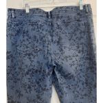 J. Jill Sz 16 Jeans Weekender Straight Leg 36x30 Medium Wash Floral Design Blue Photo 4