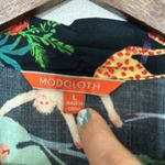 Modcloth Black Jungle Print Romper, Large Photo 1