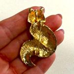 Elegant Fox Brooch with Rhinestones Orange Photo 3