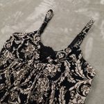 Soma Black White Floral Night Gown Chemise Adjustable Straps Women's Small Photo 1