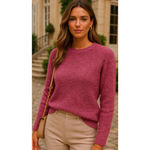 Croft & Barrow Bouclé Knit Sweater  Pink Buttery Soft Normcore Minimalist Scandi Photo 1