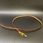 Vintage Brown Snakeskin Leather Gold Photo 8