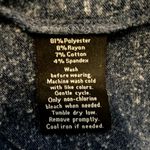 Rock & Republic  Tunic Top Round Hem Long Sleeve Lace Up Neckline Heather Blue L Photo 2