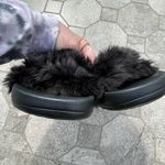 PINK - Victoria's Secret VS Pink fuzzy slides Photo 2