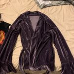 Forever 21 NWOT Velvet robe style tie top Size Small Photo 2