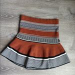 Sandro Jupe Jella Striped Ribbed Mini Skirt with a ruffle hem in brown Photo 2