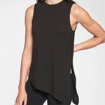 Athleta  Cloudlight Asymmetrical Side Tie Tank Size Medium Black NWT Workout Photo 0