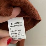 SheIn Top Ribbed Long Sleeve Brown Business Casual Crewneck Trendy Cute Neutral Photo 5