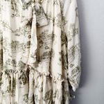 Nordstrom EN SAISON x | Leighton Toile Minidress Ivory Cream Olive Green | Large Photo 4
