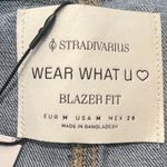 Stradivarius  Women's Medium Wash Denim Blazer Jacket Size M NEW Photo 2