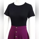 Short Sleeve Colorblock Sundress Knee Photo 3