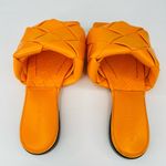 Bottega Veneta LIDO INTRECCIATO TANGERINE WOVEN LEATHER FLAT SANDALS SIZE EU 35 Photo 6