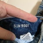 American Eagle 🌞 Medium Wash Distressed Ripped Stretch Slim Boot Denim Jeans Photo 2