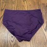 Lands End Womens Solid Purple Banded Bikini Swim Suit Bottom Brief Size 10 Photo 1