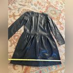 ZARA Black Faux Leather Long Sleeve Dress Photo 2