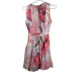 Antik‎ Batik Blush Pink Floral Organza Silk Sleeveless Flowy Mini Dress Photo 1