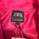 ZARA Vibrant Pink Blazer with Black Buttons Size Small NWT Photo 2
