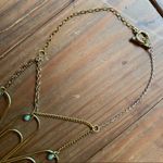 Unique Gold Postmodern Bib Statement Necklace Blue Photo 3