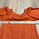 JUAN DE‎ DIOS Mexico Lindo Linen Mini Dress Embroidered SIZE XS Terracotta Orange Photo 11