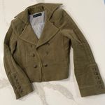 ZARA  Woman Cropped Military Style DoubleBreasted Jacket Womens Large Olive Green Photo 1