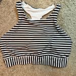 Athleta  High Moon Navy Stripe XL Sports Bra‎ Nautical High Support NWOT Active Photo 0