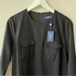 Polo Ralph Lauren Slim Fit Cady Dress Womens Size 8 Pockets 3/4 Sleeves Black Photo 3