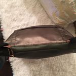 RARE! Bolzano Cow Hide Leather Satin Key Lock Bag Green Photo 2