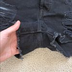 Levi's LEVI’S 501 Black Distressed Rip Raw Hem Denim Shorts Size 25 Photo 5