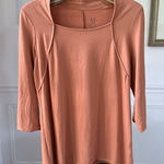 Isaac Mizrahi  Live Caramel Color Square Neck Tshirt M Photo 0