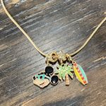 Gold Necklace with Colorful Mickey Charms Photo 1