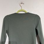 Alo Yoga Dark Cactus Green Ribbed Stardust Jacket Sz M Photo 5