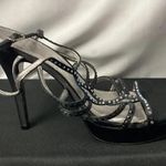 Adrianna Papell WO SIZE 10 BLACK 5”HEEL LEATHER HIGH HEEL SHOE ANKLE STRAPS Photo 1