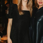 Miou Muse Black Quilted Puff Sleeve Mini Dress Size M Photo 0