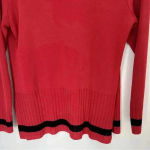Misook EXCLUSIVELY  Open Front Knit Cardigan Sweater Black Red Sz xS Photo 7