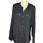 Calvin Klein Women's Long Sleeve 3/4 Sleeve Top Slate Blue Gray XL Photo 0