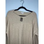 J. Jill Boatneck Pullover Sweater Women's Size Large Tan Neutral Soft NWT Photo 1