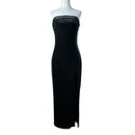NICHOLAS Adiba Strapless Round Edge Midi Dress in Black 4 New Womens Photo 3